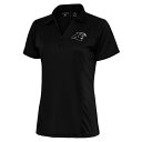 アンティグア レディース ポロシャツ トップス Carolina Panthers Antigua Women's Metallic Logo Tribute Polo Black