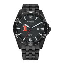 W[fB Y rv ANZT[ Illinois Fighting Illini Citizen Quartz Black -