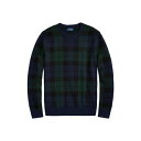 ラルフローレン 【送料無料】 ラルフローレン メンズ ニット&セーター アウター PLAID WASHABLE WOOL SWEATER Dark green