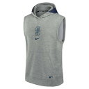 ナイキ メンズ パーカー スウェットシャツ アウター Seattle Mariners Nike Authentic Collection Early Work Performance Sleeveless Pullover Hoodie Heather Gray