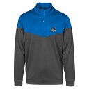 xEFA Y WPbgu] AE^[ Golden State Warriors Levelwear Commuter Insignia Core QuarterZip Pullover Top Royal/Charcoal