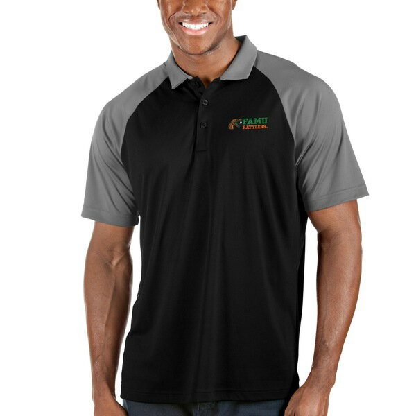 AeBOA Y |Vc gbvX Florida A&M Rattlers Antigua Nova Polo Black/Gray