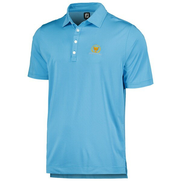 եåȥ祤  ݥ ȥåץ Presidents Cup FootJoy Micro Feeder Stripe Lisle ProDry Polo Blue