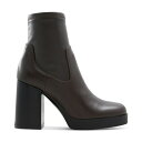アルド レディース ブーツ シューズ Women's Seraphica Block-Heel Platform Booties Dark Brown