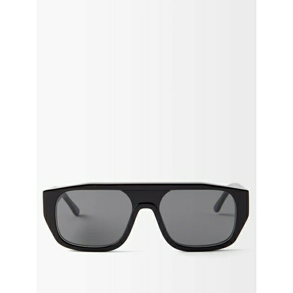 ティエリー ラスリー メンズ サングラス・アイウェア アクセサリー Klassy D-frame acetate sunglasses Black