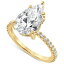 Хå꡼ߥ奫   ꡼ Lab Grown Certified Diamond Pear Halo Engagement Ring (3-3/8 ct. t.w.) in 14k Gold Yellow Gold