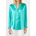 エンドレスローズ レディース カットソー トップス Women's Classic Satin Over Shirt Aqua