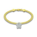 Wj xj[j fB[X uXbgEoOEANbg ANZT[ Cubic Zirconia Butterfly Charm Bismark Chain Bracelet, Created for Macy's Yellow