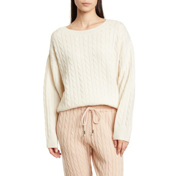 アールティーエー レディース ニット&セーター アウター Halket Cable Knit Wool & Cashmere Sweater Natural