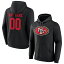 եʥƥ  ѡåȥ  San Francisco 49ers Fanatics Branded Team Authentic Logo Personalized Name &Number Pullover Hoodie Black