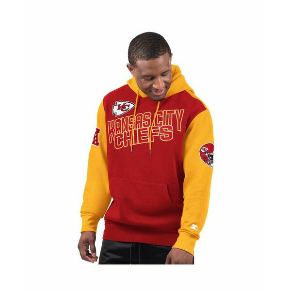 スターター メンズ パーカー・スウェットシャツ アウター Men's Red Kansas City Chiefs Extreme Pullo..