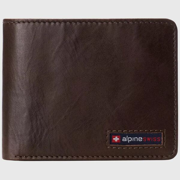 アルパイン スイス メンズ 財布 アクセサリー Mens Genuine Leather RFID Safe Bifold Wallet Passcase..