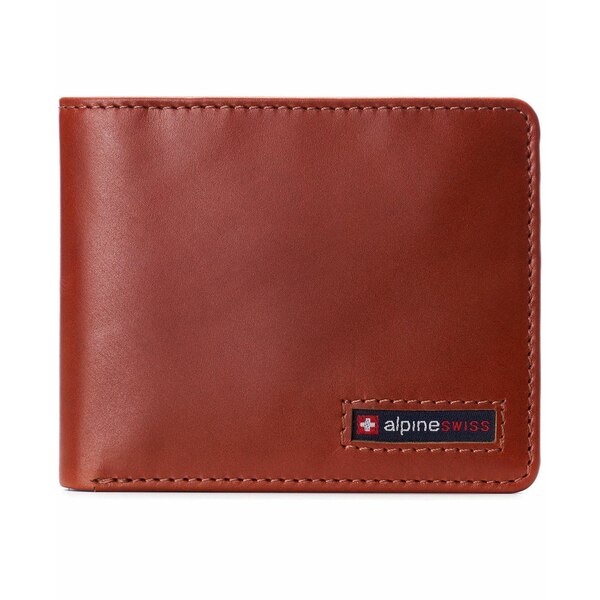 アルパイン スイス メンズ 財布 アクセサリー Mens Genuine Leather RFID Safe Bifold Wallet Passcase..