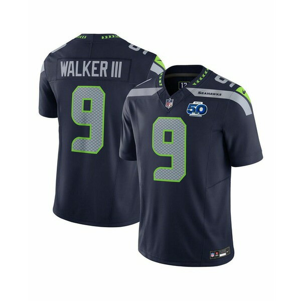 ナイキ メンズ シャツ トップス Men's Kenneth Walker III College Navy Seattle Seahawks Team 50th Season Vapor F.U.S.E. Limited Jersey College Navy(4)
