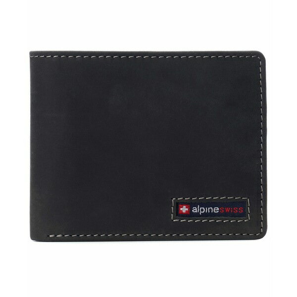 アルパイン スイス メンズ 財布 アクセサリー Mens Genuine Leather RFID Safe Bifold Wallet Passcase..
