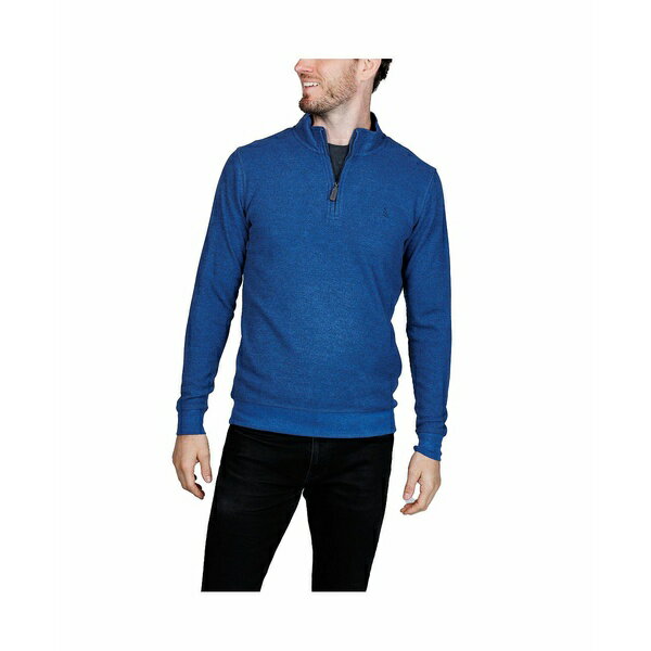 テーラーバード メンズ ニット&セーター アウター Cozy Knit Quarter Zip Oasis blue heather