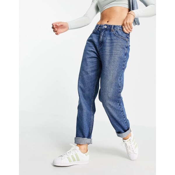 ロウシェ レディース デニムパンツ ボトムス DTT Veron relaxed fit mom jeans in mid blue wash Mid blue