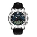 ティソット メンズ 腕時計 アクセサリー T-Touch II Titanium Lady Leather Strap Watch, 43.3mm -
