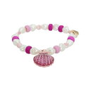 ベッツィジョンソン レディース ブレスレット・バングル・アンクレット アクセサリー Faux Stone Seashell Imitation Pearl Stretch Bracelet Pink