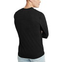 wCY Y TVc gbvX Men's Originals Tri-Blend Long Sleeve Henley T-shirt Black