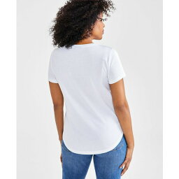 スタイルアンドコー レディース カットソー トップス Women's Graphic Crewneck T-Shirt, Created for Macy's Blue Tulip