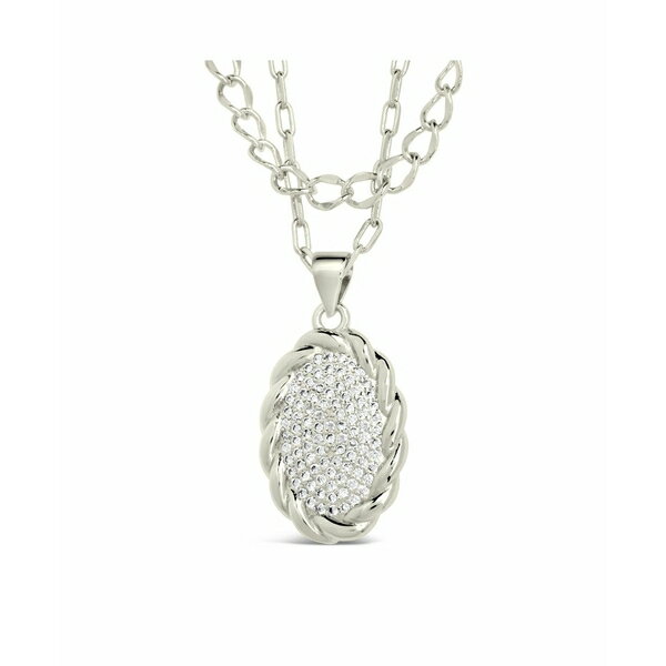 X^[OtH[Go[ fB[X lbNXE`[J[Ey_ggbv ANZT[ Silver-Tone or Gold-Tone Cubic Zirconia Round Pendant Galette Layered Necklace Silver