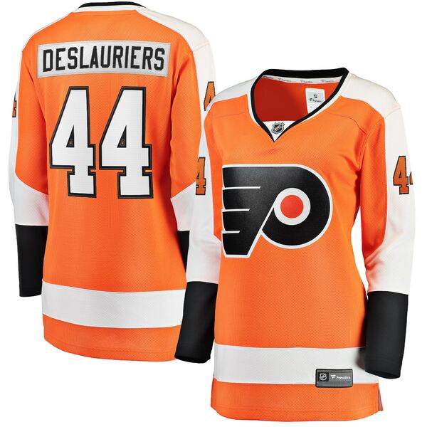 ファナティクス レディース ユニフォーム トップス Nicolas Deslauriers Philadelphia Flyers Fanatics Branded Women's Home Breakaway Player Jersey Orange