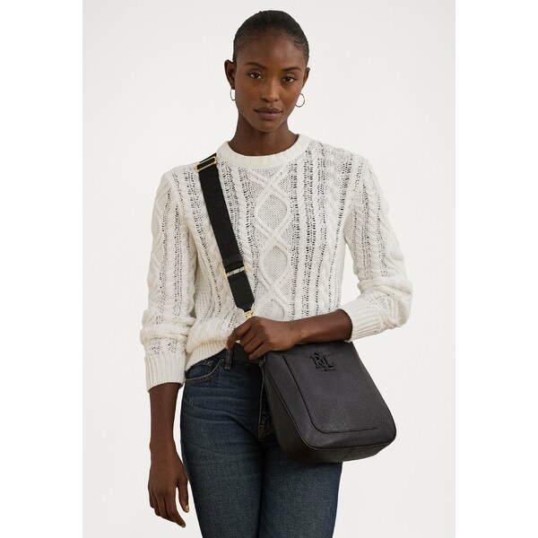 ラルフローレン レディース ショルダーバッグ バッグ PEBBLED LEATHER LARGE CAMERYN CROSSBODY - Cross body bag - black(4)