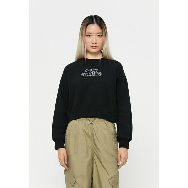 オベイ レディース パーカー・スウェットシャツ アウター STUDIOS CROPPED CREW - Sweatshirt - digital black(4)
