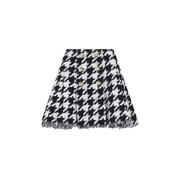 �Х�ޥ� ��ǥ����� �������� �ܥȥॹ Houndstooth Mini Skirt Black