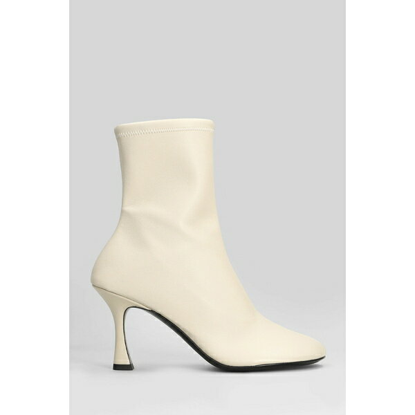 トロワジュイン レディース ブーツ シューズ Alessia 080 High Heels Ankle Boots In Beige Leather be..