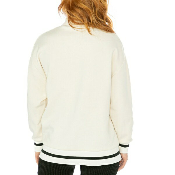 ゲームデイ レディース パーカー・スウェットシャツ アウター Washington Commanders Gameday Couture Women's End Zone Envy Mock Neck Fleece Pullover Sweatshirt White