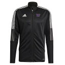 アディダス アディダス メンズ パーカー・スウェットシャツ アウター Washington Huskies adidas Tiro 21 FullZip Track Jacket Black