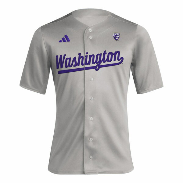 アディダス メンズ ユニフォーム トップス Washington Huskies adidas Replica Baseball Jersey Gray