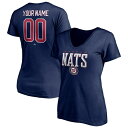 ファナティクス レディース Tシャツ トップス Washington Nationals Fanatics Branded Women's Hometown Legend Personalized Name & Number VNeck TShirt Navy