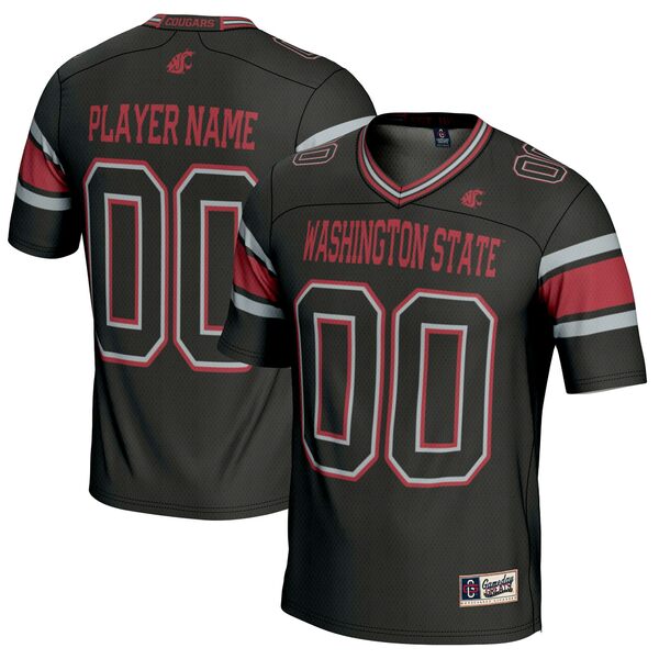 ゲームデイグレーツ メンズ ユニフォーム トップス Washington State Cougars GameDay Greats NIL PickAPlayer Football Jersey Black