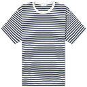 ナナミカ メンズ Tシャツ トップス Nanamica COOLMAX Striped T-Shirt White