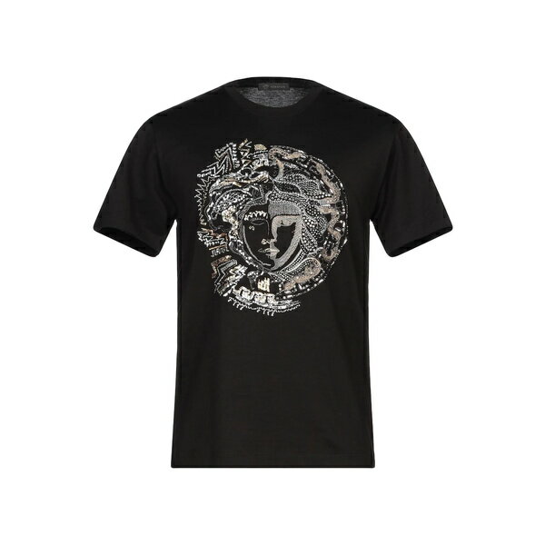 ヴェルサーチ VERSACE メンズ Tシャツ トップス T-shirts Black