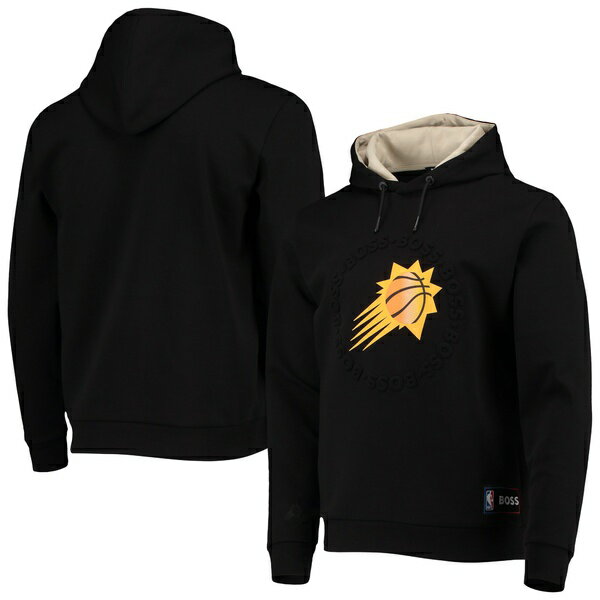 ヒューゴボス メンズ パーカー・スウェットシャツ アウター Phoenix Suns NBA x Hugo Boss Bounce Logo TriBlend Pullover Hoodie Black