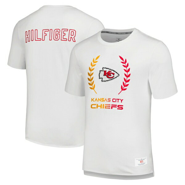 トミー ヒルフィガー メンズ Tシャツ トップス Kansas City Chiefs Tommy Hilfiger Miles TShirt White