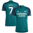 アディダス メンズ ユニフォーム トップス Bukayo Saka Arsenal adidas 2023/24 Third Replica Player Jersey Green