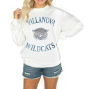 ゲームデイ レディース パーカー・スウェットシャツ アウター Villanova Wildcats Gameday Couture Women's Good Vibes Premium Fleece Drop Shoulder Pullover Sweatshirt White