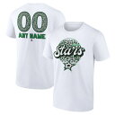 ファナティクス メンズ Tシャツ トップス Dallas Stars Fanatics Branded Unisex Personalized Name & Number Leopard Print TShirt White