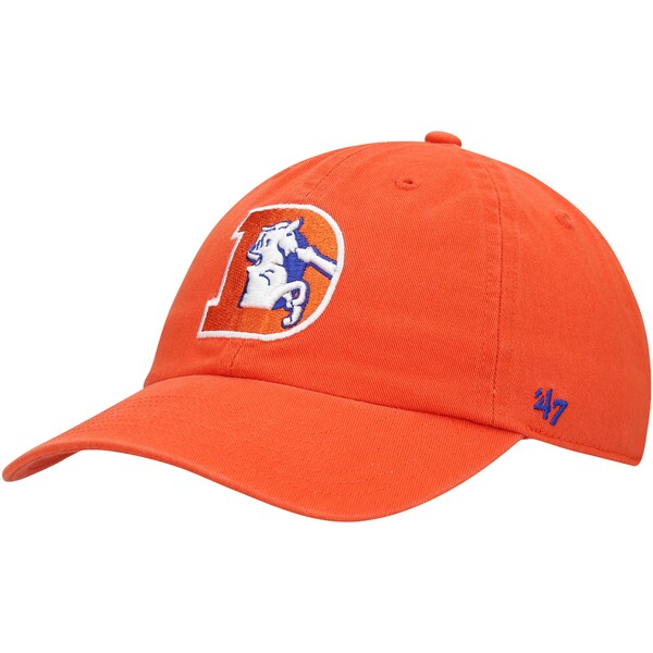 フォーティーセブン メンズ 帽子 アクセサリー Denver Broncos '47 Clean Up Legacy Adjustable Hat Orange