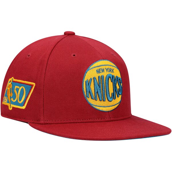 楽天astyミッチェル&ネス メンズ 帽子 アクセサリー New York Knicks Mitchell & Ness x Lids 50th Anniversary Hardwood Classics Northern Lights Fitted Hat Red