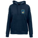 レベルウェア レディース パーカー スウェットシャツ アウター Oakland Seals Levelwear Women 039 s Throwback Retro Adorn Pullover Hoodie Navy