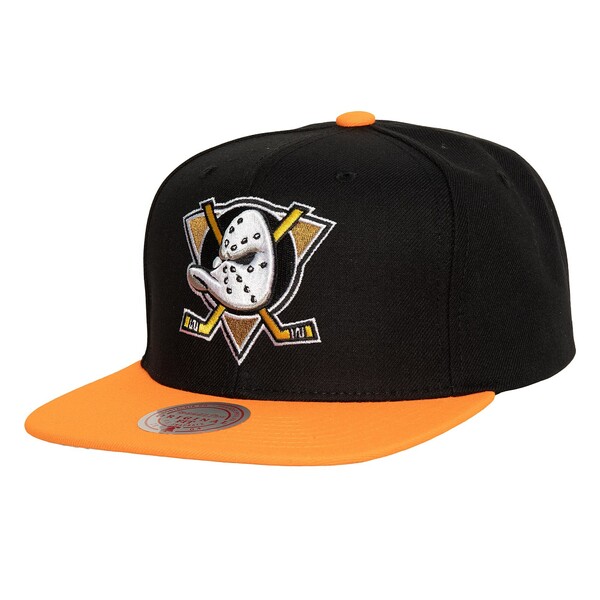 ミッチェル＆ネス ミッチェル&ネス メンズ 帽子 アクセサリー Anaheim Ducks Mitchell & Ness Core Team Ground 2.0 Snapback Hat Black