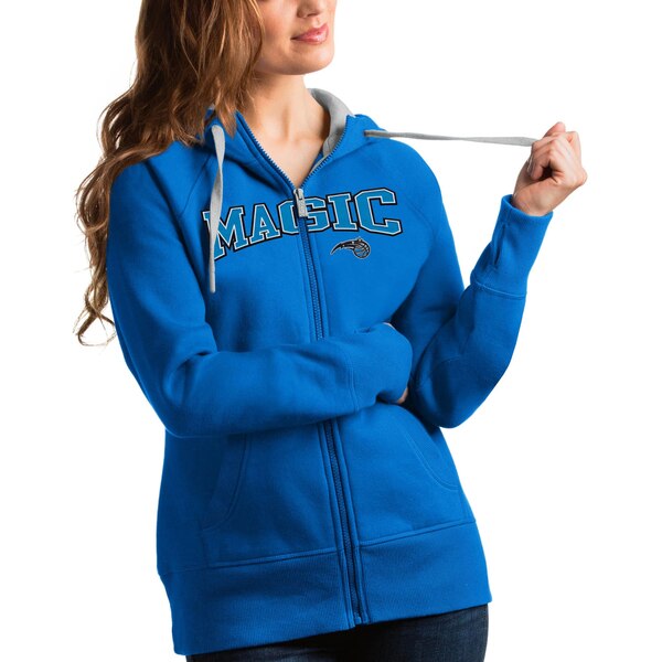 アンティグア レディース パーカー スウェットシャツ アウター Orlando Magic Antigua Women 039 s Team Victory FullZip Hoodie Blue