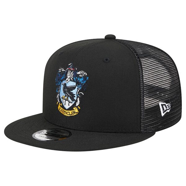 j[G Y Xq ANZT[ Harry Potter New Era Ravenclaw Trucker 9FIFTY Snapback Hat Black