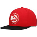 ミッチェル＆ネス ミッチェル&ネス メンズ 帽子 アクセサリー Atlanta Hawks Mitchell & Ness Team TwoTone 2.0 Snapback Hat Red/Black